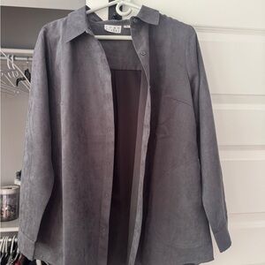 Gray Button-Up Shirt